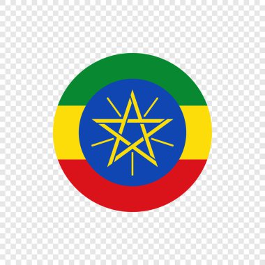 Ethiopia - Vector Circle Flag clipart