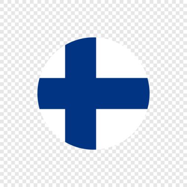 Finlandiya Cumhuriyeti - vektör daire bayrak