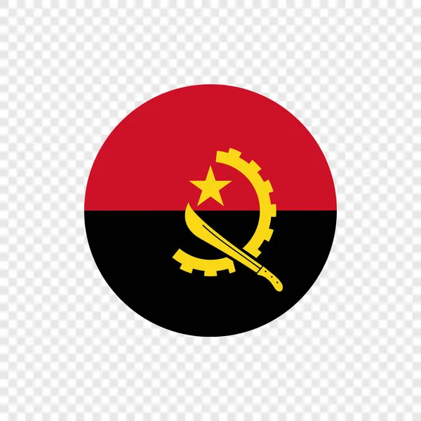 República Angola Bandera Del Círculo Vectorial — Archivo Imágenes Vectoriales