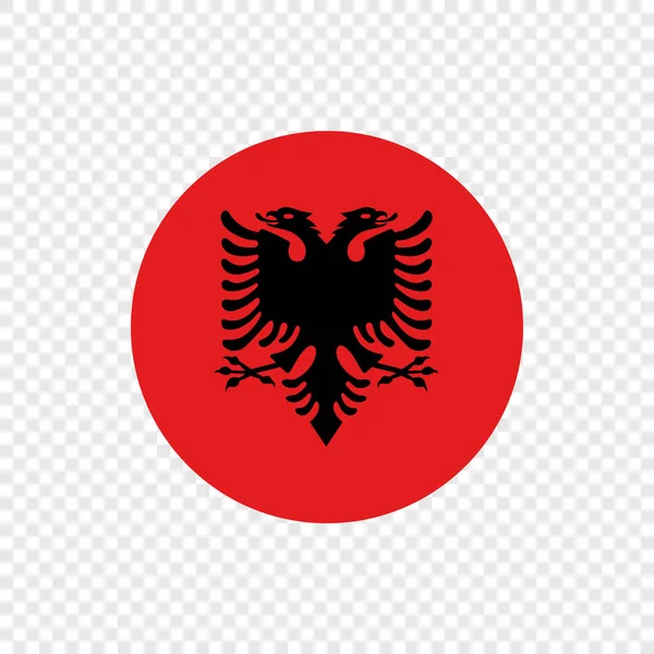 República Albânia Bandeira Círculo Vetorial — Vetor de Stock