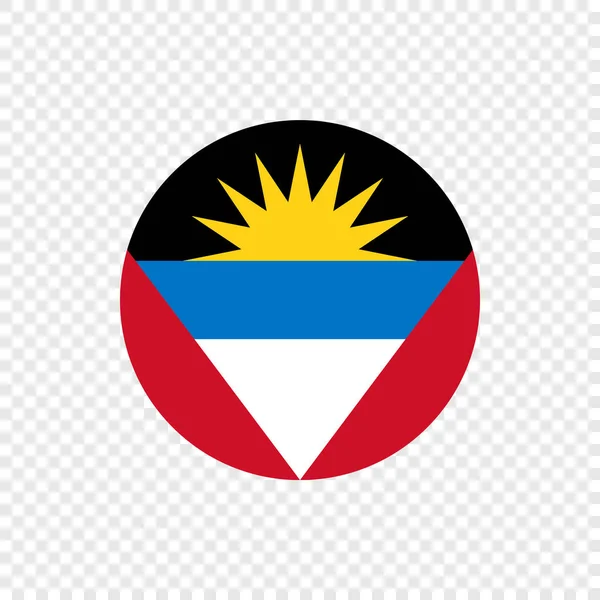 Antigua Barbuda Vektör Daire Bayrak — Stok Vektör