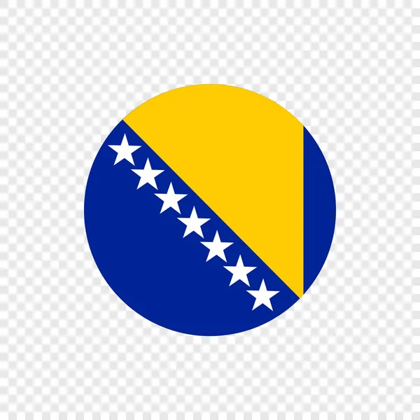 Bósnia Herzegovina Bandeira Círculo Vetorial — Vetor de Stock