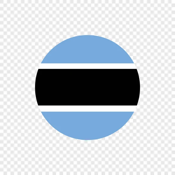 Republiken Botswana Vektor Cirkel Flagga — Stock vektor