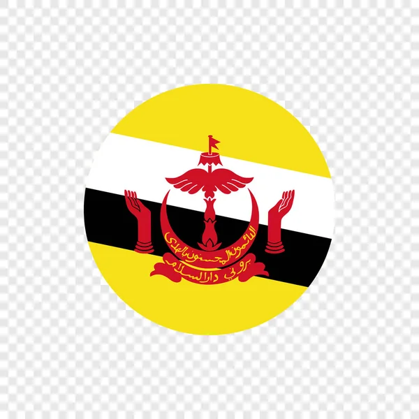 Brunei Darussalam Bandera Del Círculo Vectorial — Archivo Imágenes Vectoriales
