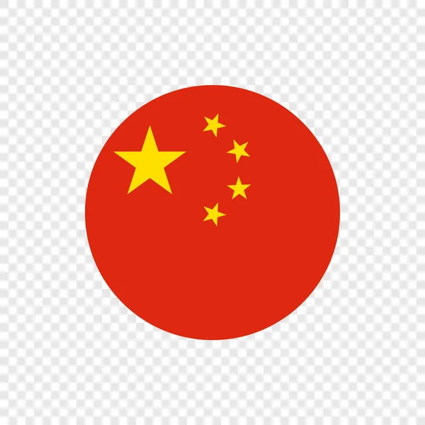 Peoples Republic China Vector Cirkel Vlag — Stockvector