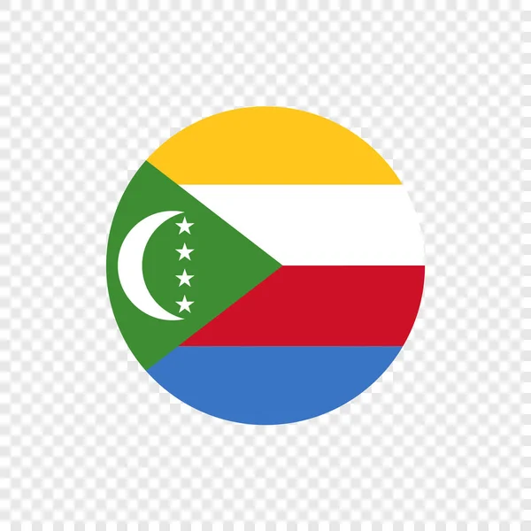 União Das Comores Bandeira Círculo Vetor —  Vetores de Stock