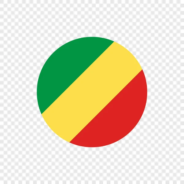 Kongo Flaga Wektor Koło — Wektor stockowy