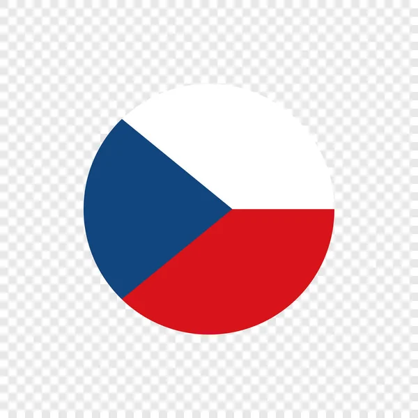 Czech Republic Vector Circle Flag — Stock Vector