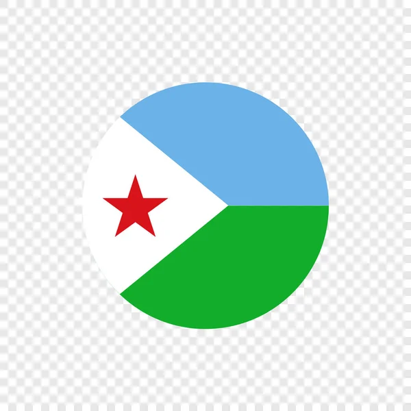 Republiek Djibouti Vector Cirkel Vlag — Stockvector