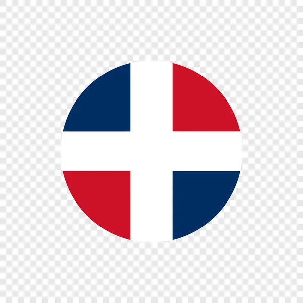 Dominikanska Republiken Vektor Cirkel Flagga — Stock vektor