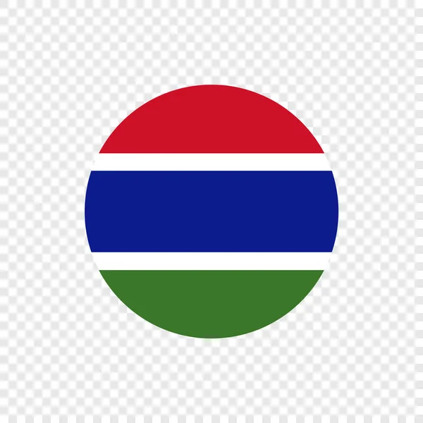 Gambiai Vektor Kör Zászló Köztársaság — Stock Vector