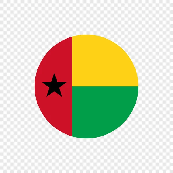 几内亚 比绍共和国 矢量圆圈旗 — 图库矢量图片
