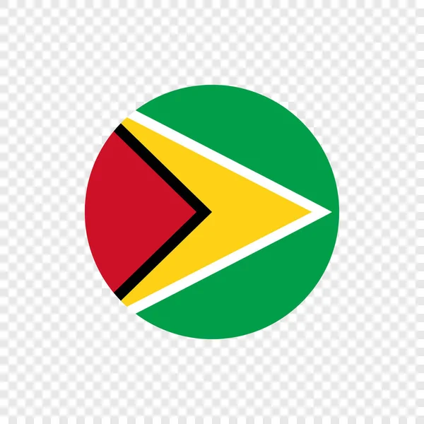 Coöperatieve Republiek Guyana Vector Cirkel Vlag — Stockvector