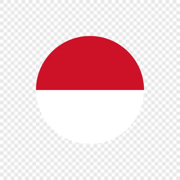 Republiek Indonesië Vector Cirkel Vlag — Stockvector