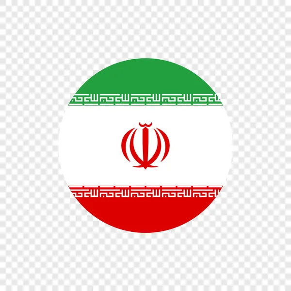 Islamic Republic Iran Vector Circle Flag — Stock Vector