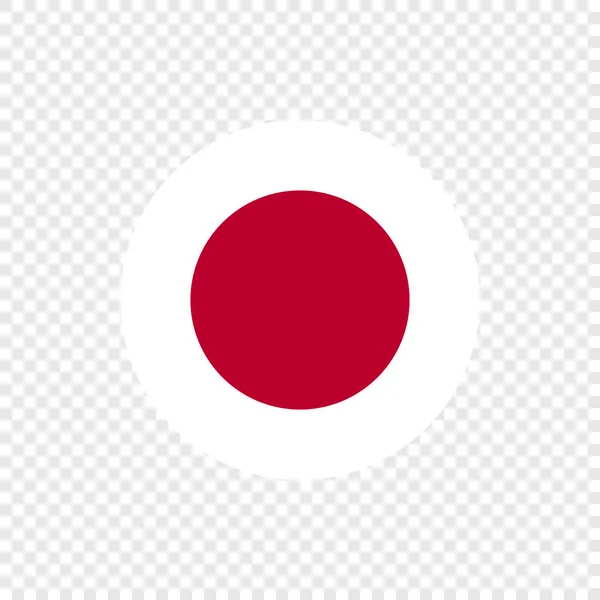 Japan Vektor Cirkel Flagga — Stock vektor