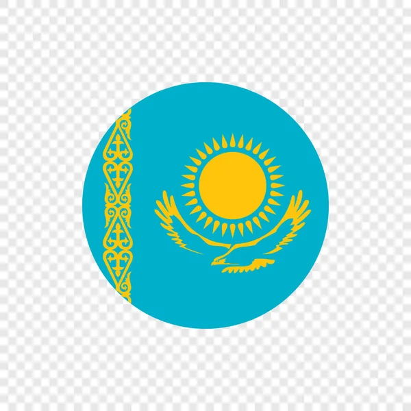 Kazakstan Vektor Cirkel Flagga — Stock vektor