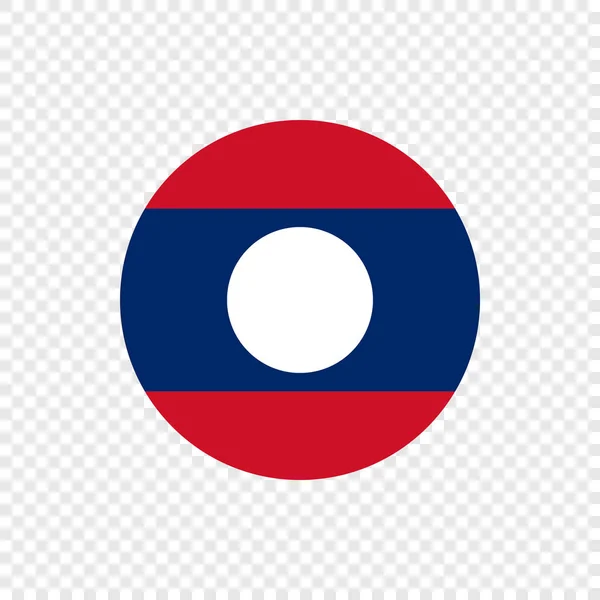 Lao Peoples Democratic Republic Vector Cirkel Vlag — Stockvector