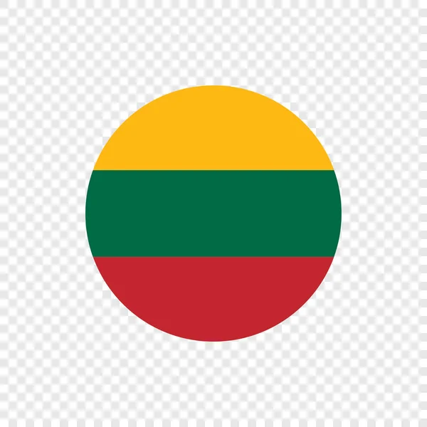 República Lituania Bandera Del Círculo Vectorial — Vector de stock