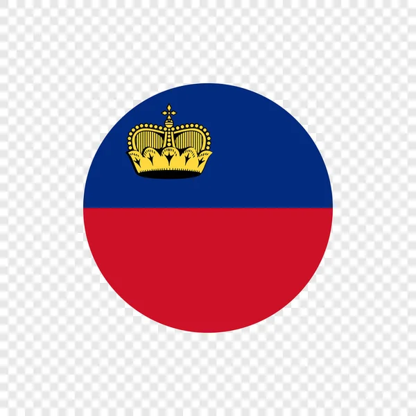 Lichtenštejnské Knížectví Vlajka Vektorový Kruh — Stockový vektor