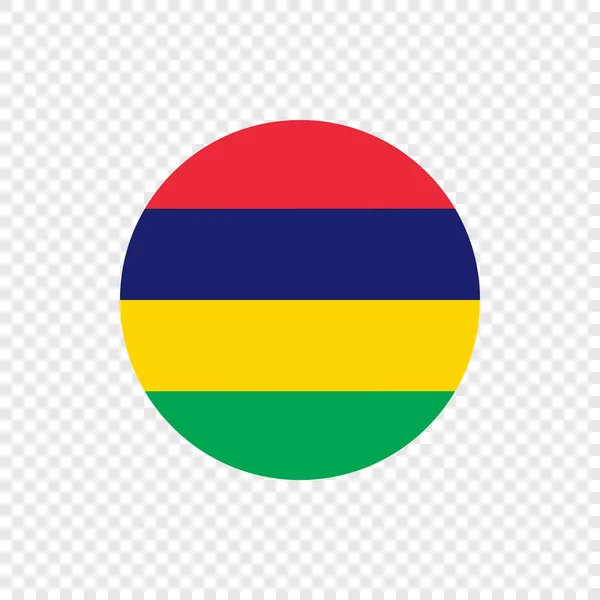 Republiek Mauritius Vector Cirkel Vlag — Stockvector