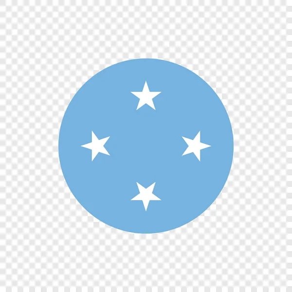 Estados Federados Micronésia Vector Circle Flag — Vetor de Stock