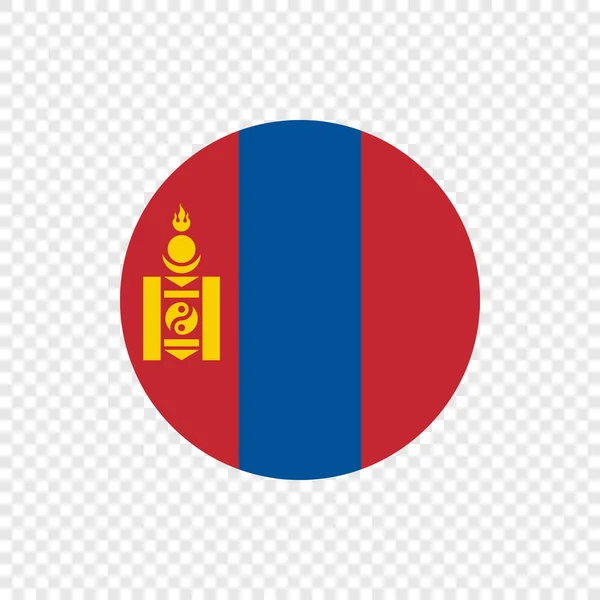 Republiken Mongoliet Vektor Cirkel Flagga — Stock vektor