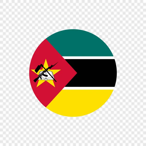 Republiek Mozambique Vector Cirkel Vlag — Stockvector