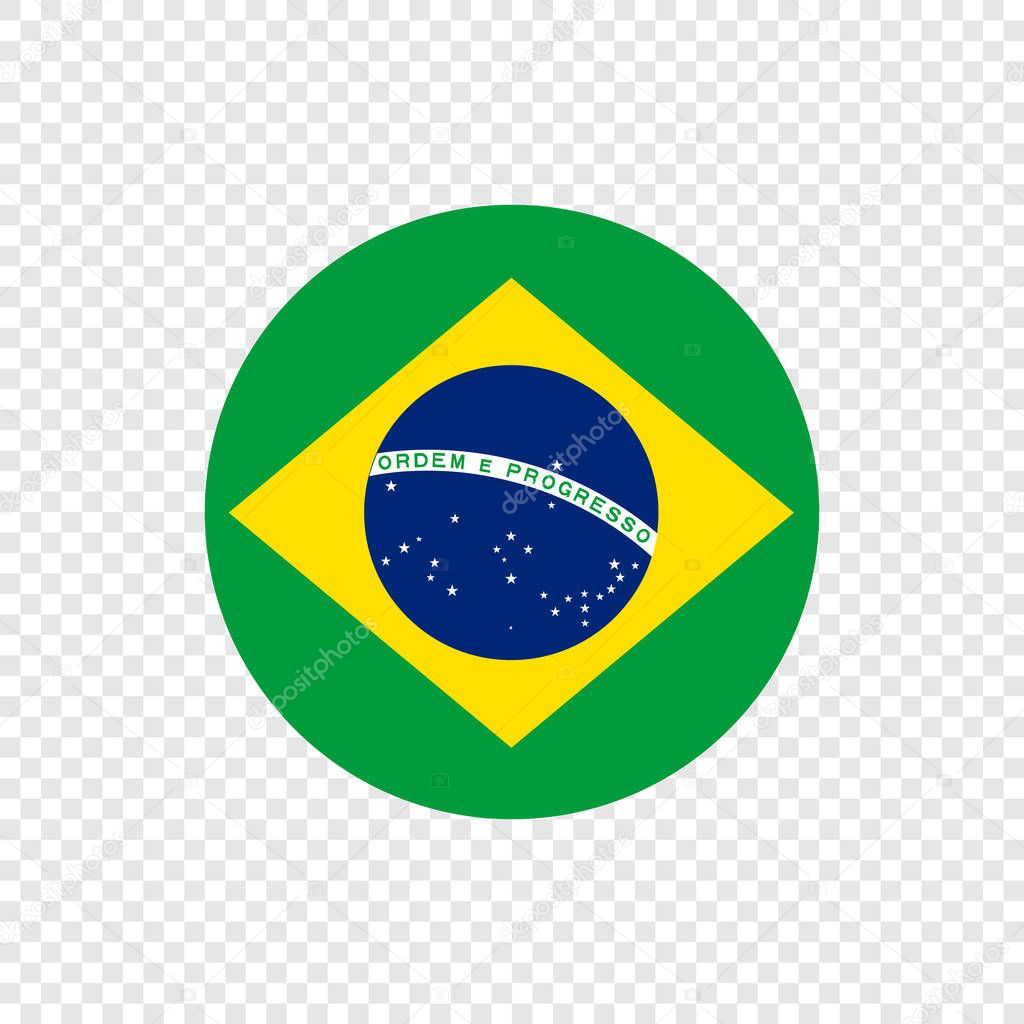 Federative Republic of Brazil - Vector Circle Flag