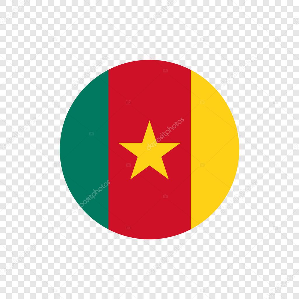 Republic of Cameroon - Vector Circle Flag