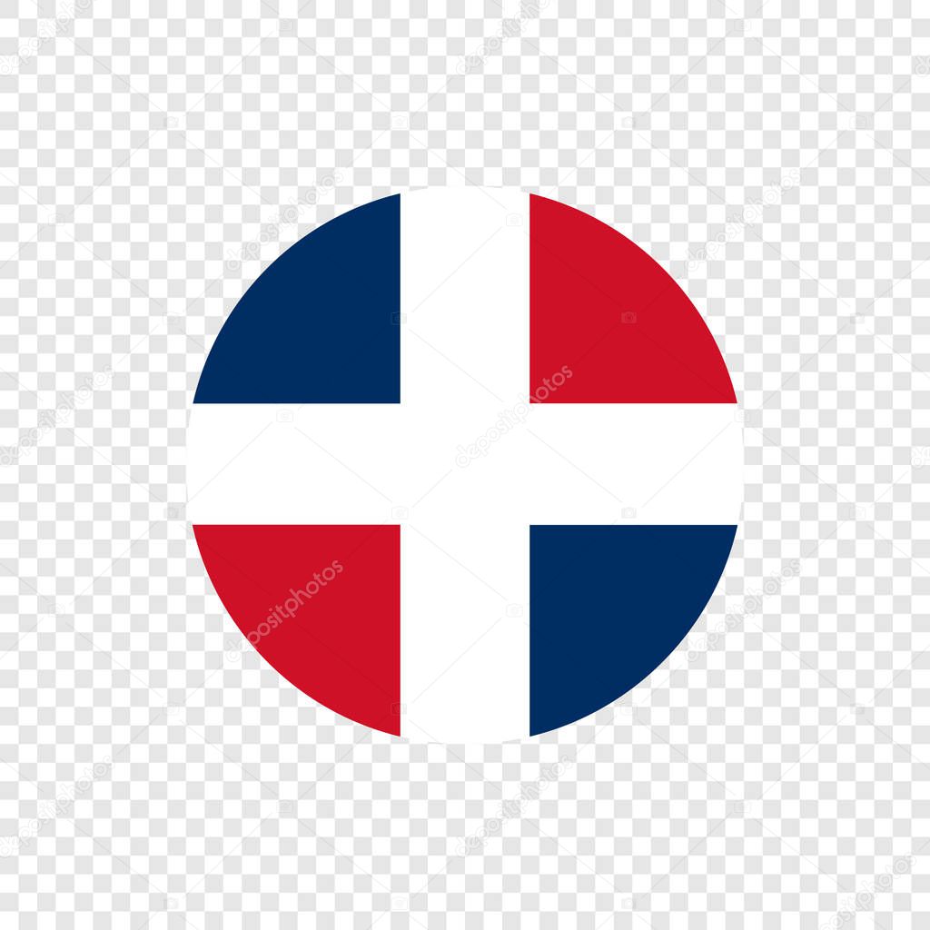 Dominican Republic - Vector Circle Flag