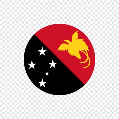 Bağımsız devlet Papua Yeni Gine - vektör daire bayrak