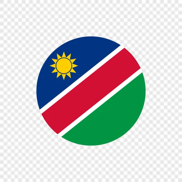 Republiek Namibië Vector Cirkel Vlag — Stockvector