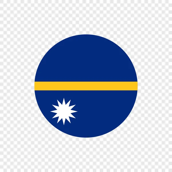 Republic Nauru Vector Circle Flag — Stock Vector