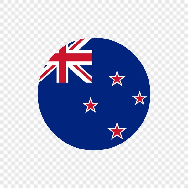 New Zealand Vector Circle Flag — Stock Vector