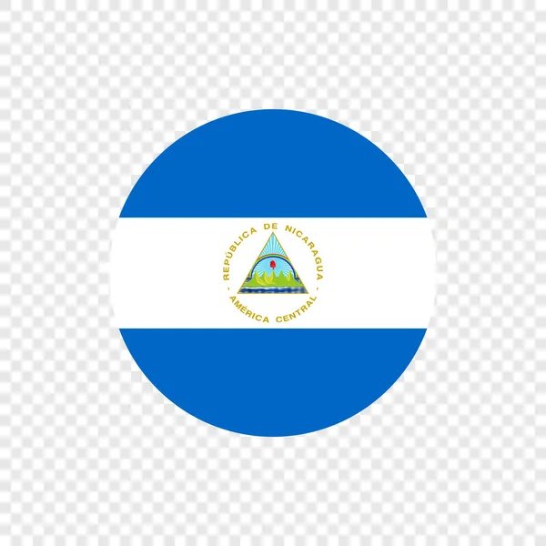 ニカラグア共和国 ベクトル円フラグ — ストックベクタ