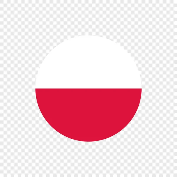 República Polónia Vector Circle Flag — Vetor de Stock