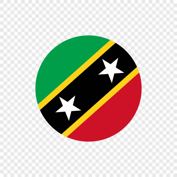Fédération Saint Kitts Nevis Drapeau Cercle Vectoriel — Image vectorielle
