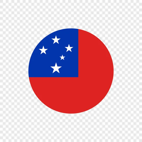 Estado Independiente Samoa Bandera Del Círculo Vectorial — Archivo Imágenes Vectoriales