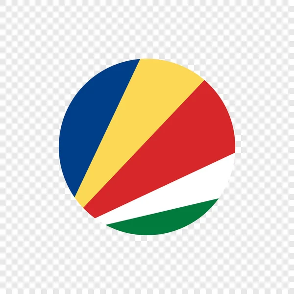 República Seychelles Bandera Del Círculo Vectorial — Archivo Imágenes Vectoriales