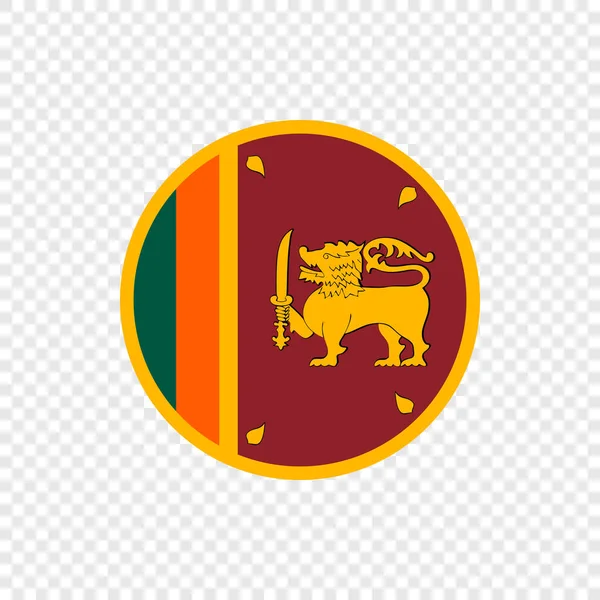 Democratische Socialistische Republiek Sri Lanka Vector Cirkel Vlag — Stockvector