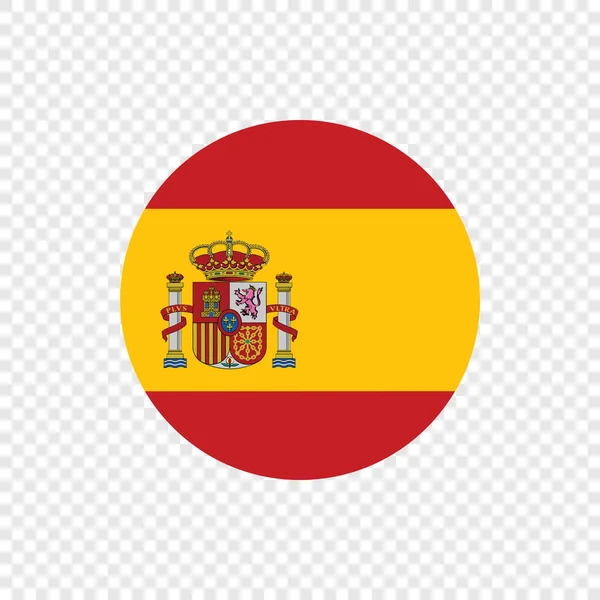 Βασίλειο Της Ισπανίας Διάνυσμα Κύκλο Σημαία — Διανυσματικό Αρχείο