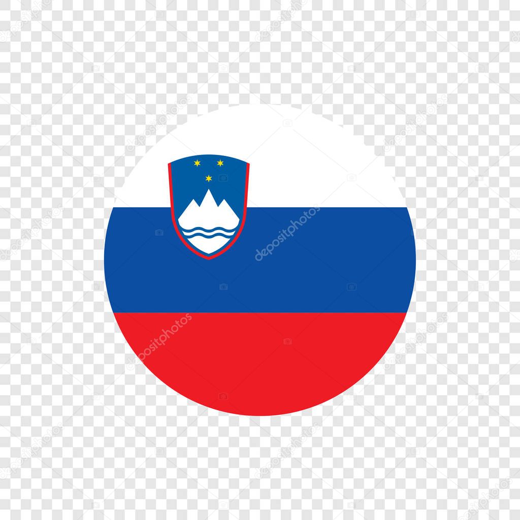 Republic of Slovenia - Vector Circle Flag