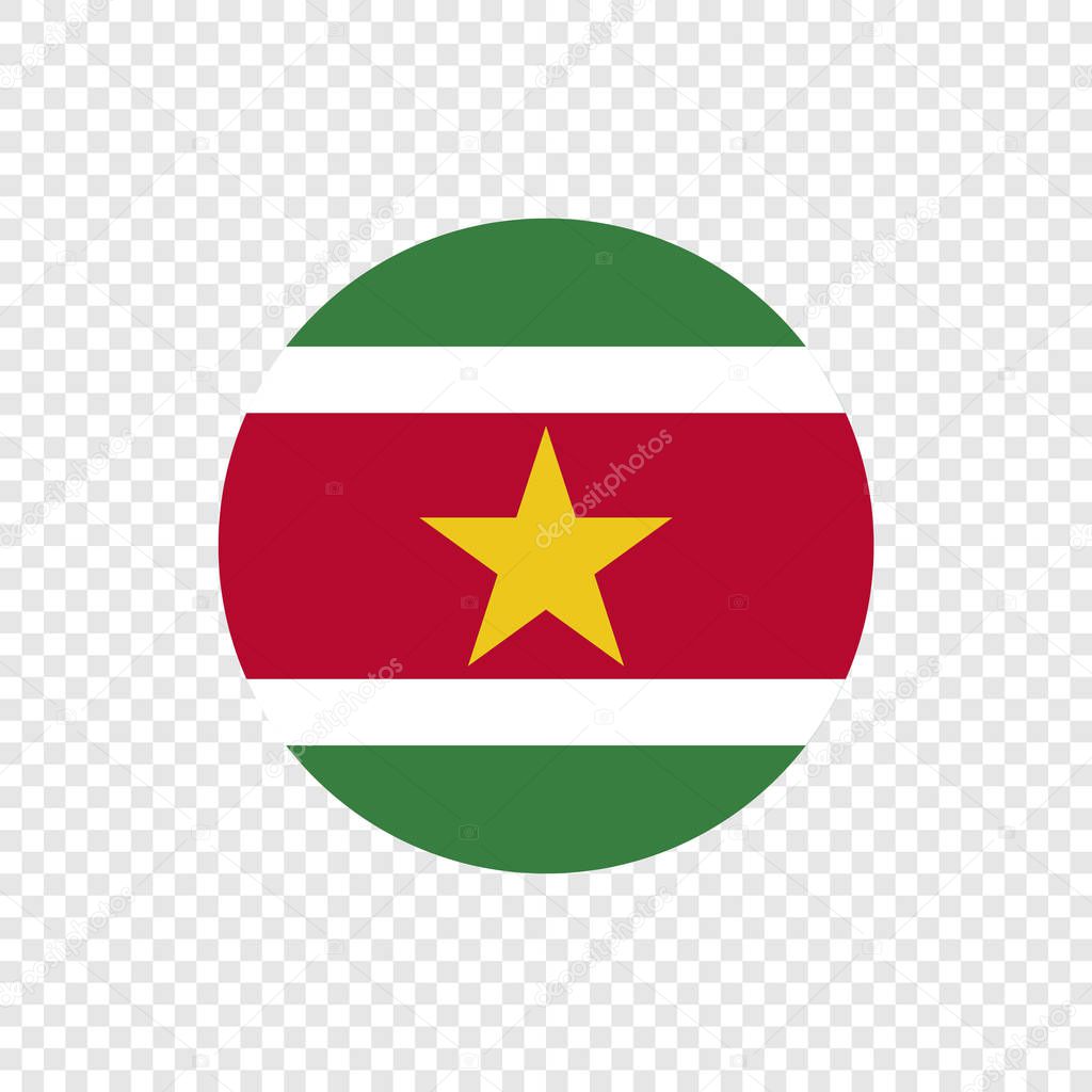 Republic of Suriname - Vector Circle Flag