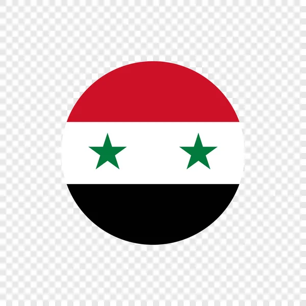 Syrian Arab Republic Vector Circle Flag — Stock Vector