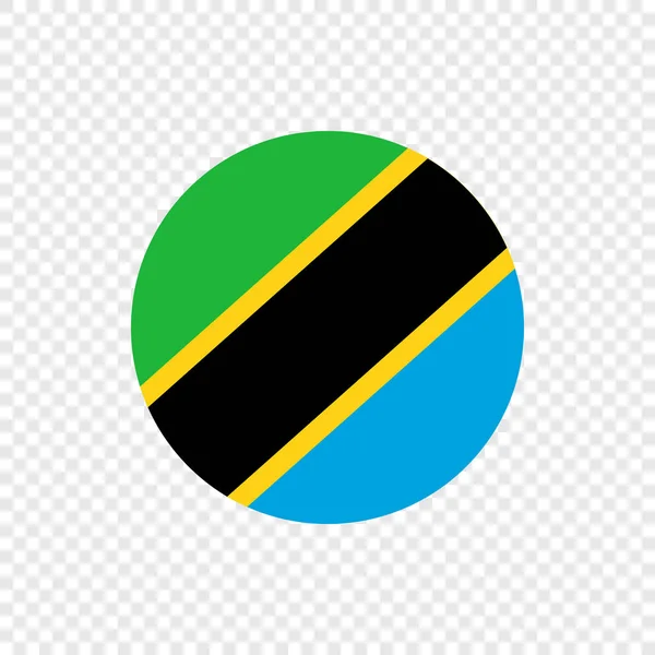 Sjednocená Republika Tanzanie Vlajka Vektorový Kruh — Stockový vektor