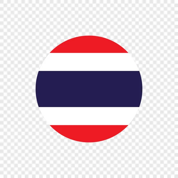 Reino Tailandia Vector Circle Flag — Archivo Imágenes Vectoriales