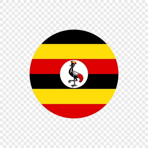 Republik Uganda Vektor Kreisfahne — Stockvektor