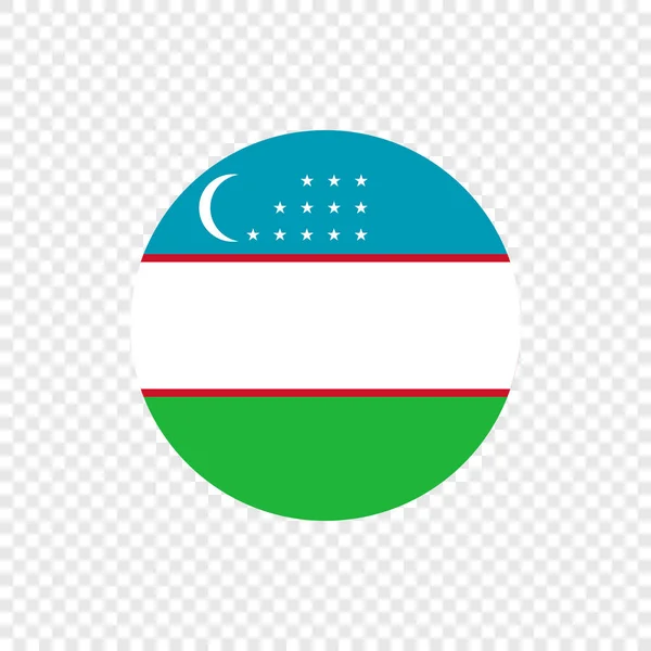 República Uzbekistán Bandera Del Círculo Vectorial — Vector de stock