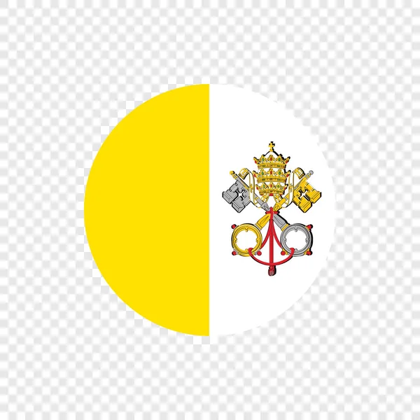 Estado Cidade Vaticano Bandeira Círculo Vetores —  Vetores de Stock